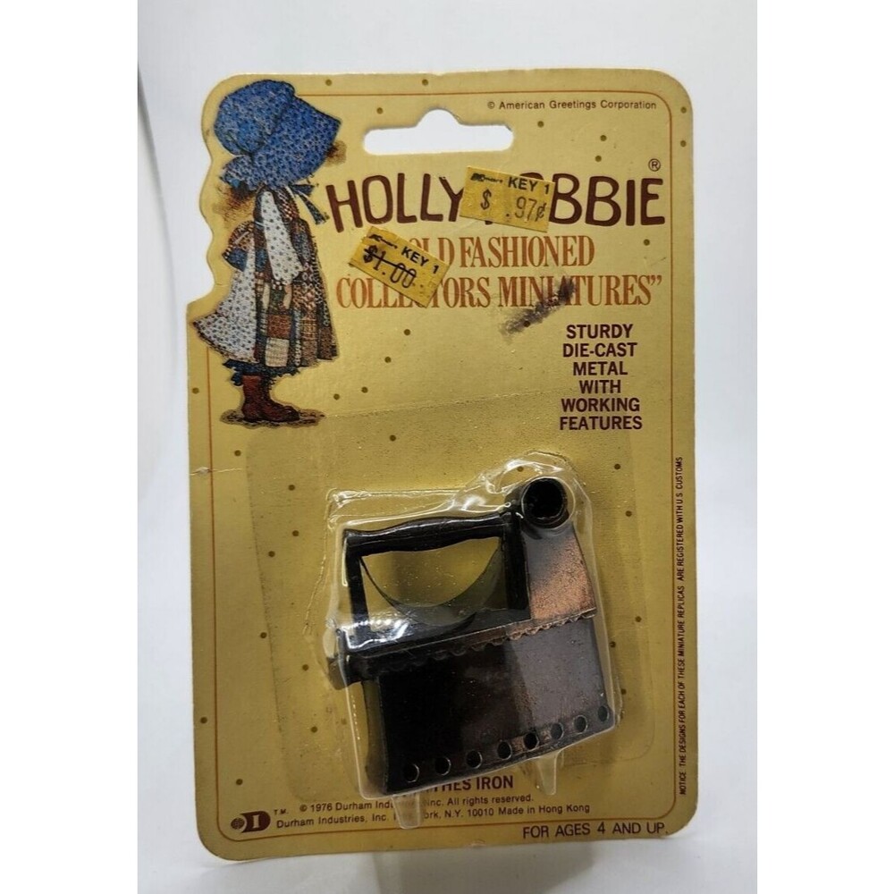 HOLLY HOBBIE #5 Clothes Iron Die Cast Miniatures~Old Fashioned Collectors
